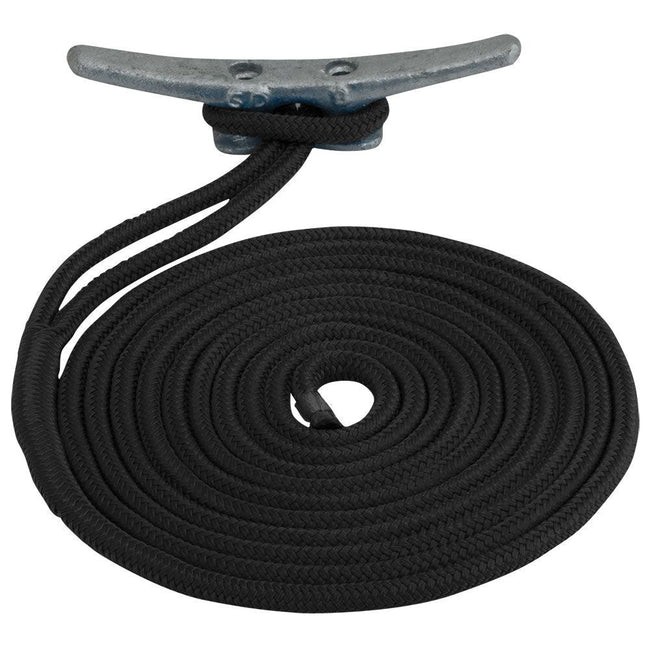 Sea-Dog Double Braided Nylon Dock Line - 5/8" x 20 - Black [302116020BK-1] - Rough Seas Marine