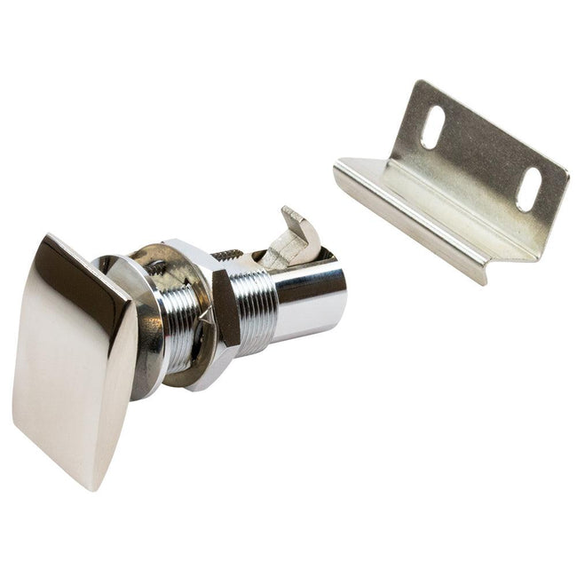 Sea-Dog Push Button Cabinet Latch - Rectangular [225420-1] - Rough Seas Marine