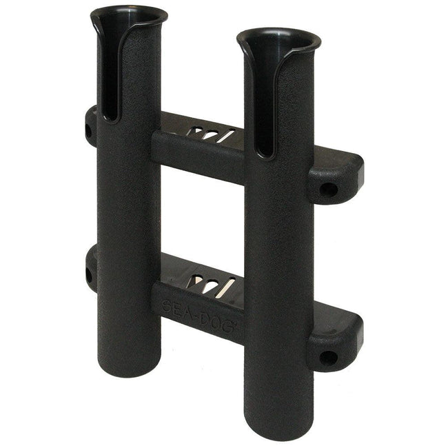 Sea-Dog Two Pole Side Mount Rod Storage Rack - Black [325029-1] - Rough Seas Marine