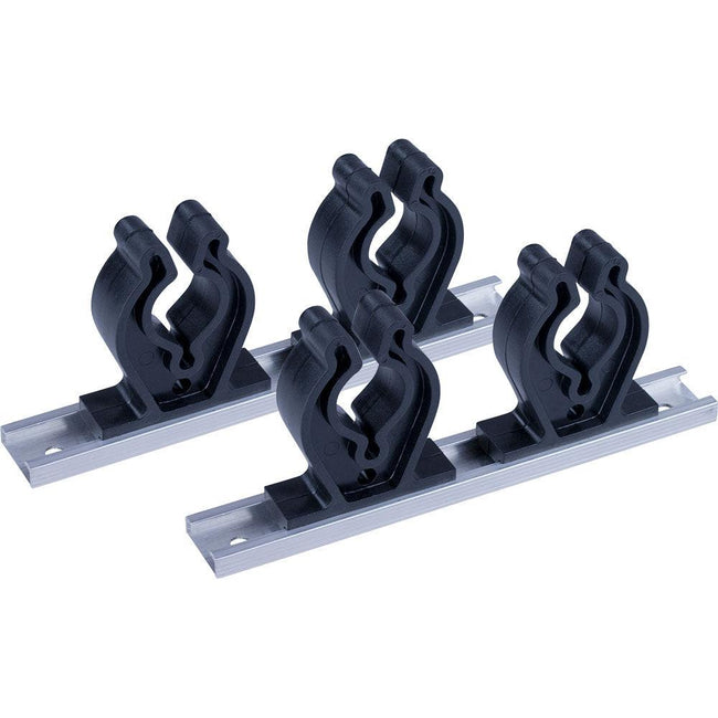 Sea-Dog Track Rod Holder - 7" Tracks - 4 Rod Clips [325044-1] - Rough Seas Marine