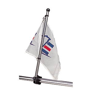 Sea-Dog Stainless Steel Rail Mount Flagpole - 17" [327122-1] - Rough Seas Marine