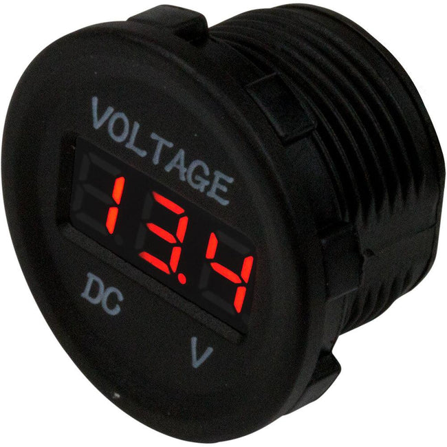 Sea-Dog Round Voltage Meter - 6V-30V [421615-1] - Rough Seas Marine