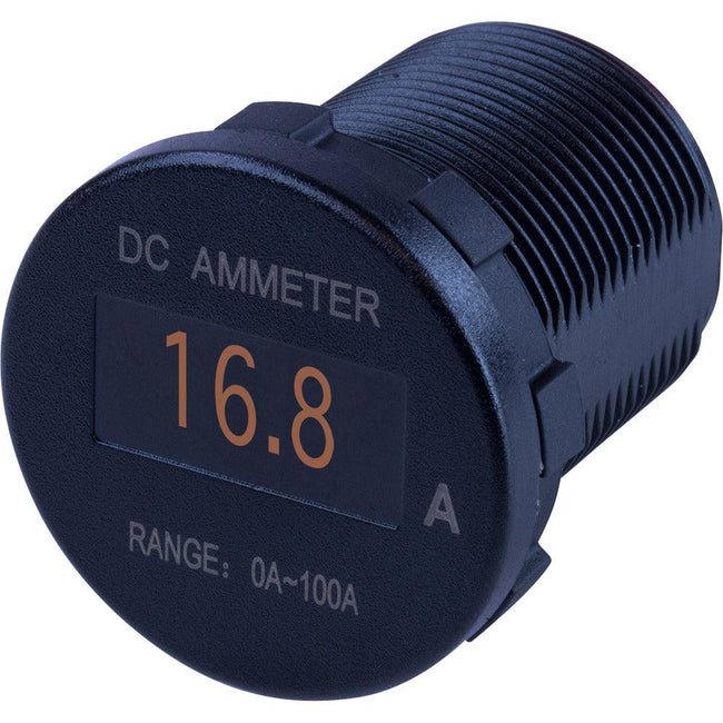 Sea-Dog Round OLED DC Amp Meter - 0 Amp-100 Amp [421620-1] - Rough Seas Marine