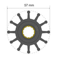 Albin Pump Premium Impeller Kit 57 x 16 x 48.2mm - 12 Blade - Spline Insert [06-01-014] - Rough Seas Marine