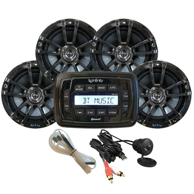 Infinity MPK250 Package w/Four (4) Chrome INF622 Speakers [INFMPK250-4] - Rough Seas Marine