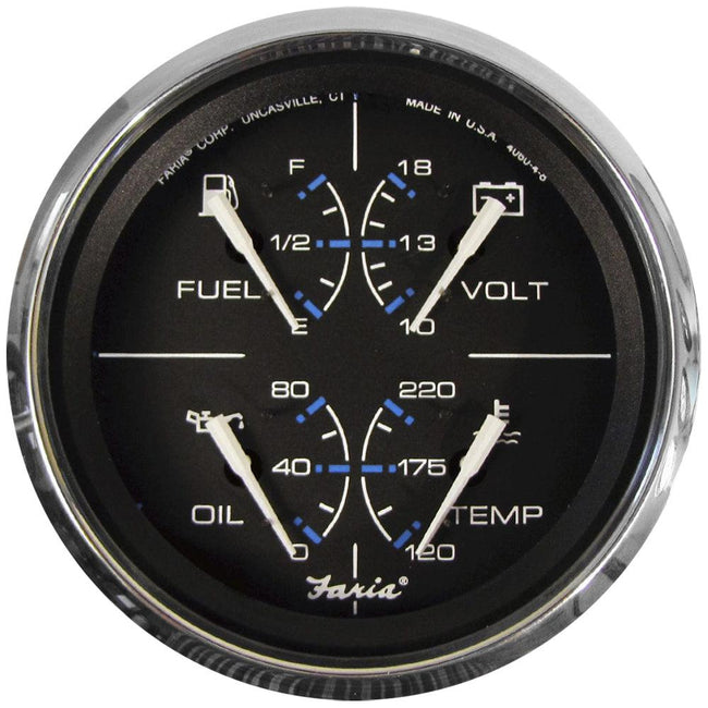 Faria Chesapeake Black 4" Multifunction Gauge [33751] - Rough Seas Marine