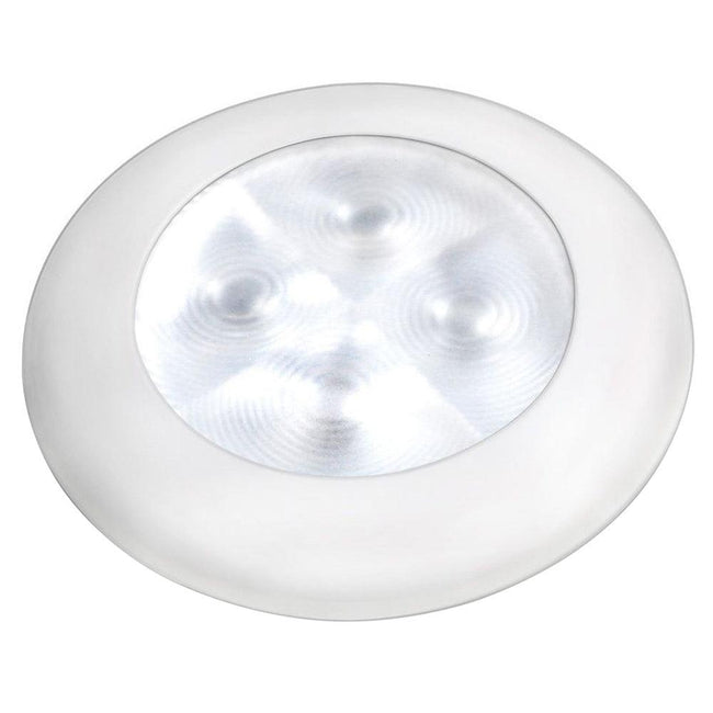 Hella Marine Courtesy Light - Warm White w/White Rim [980500741] - Rough Seas Marine