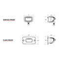 RIGID Industries SR-M Series Pro Diffused Flush Mount - Black [922513] - Rough Seas Marine