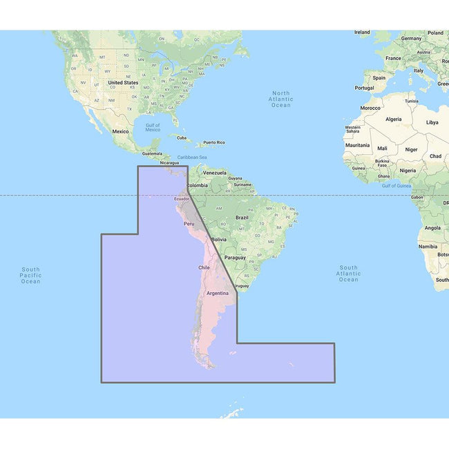 Furuno South America West Coast - Costa Rica to Chile to Falklands Vector Charts - Unlock Code [MM3-VSA-500] - Rough Seas Marine
