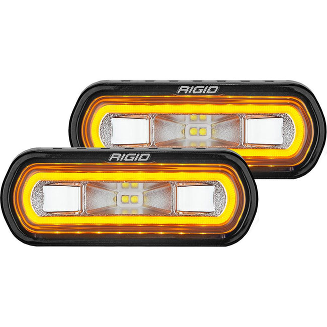 RIGID Industries SR-L Series Surface Mount Spreader Light - Black Housing - Amber Halo [53123] - Rough Seas Marine