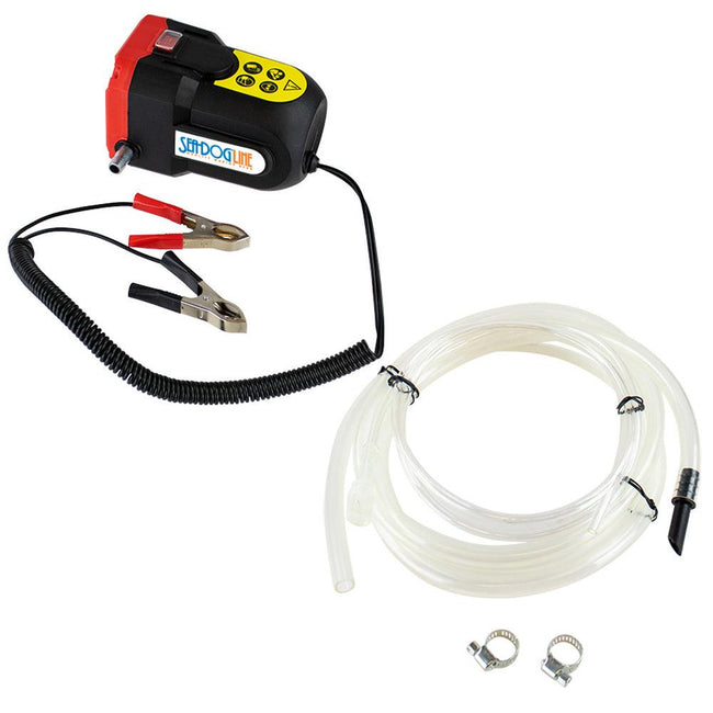 Sea-Dog Oil Change Pump w/Battery Clips - 12V [501072-3] - Rough Seas Marine