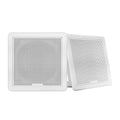 FUSION FM-65SW FM Series 6.5" 120 Flush Mount Square Marine Speakers - White Grill - 120W [010-02299-10] - Rough Seas Marine