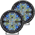 RIGID Industries 360-Series 6" LED Off-Road Fog Light Drive Beam w/Blue Backlight - Black Housing [36207] - Rough Seas Marine