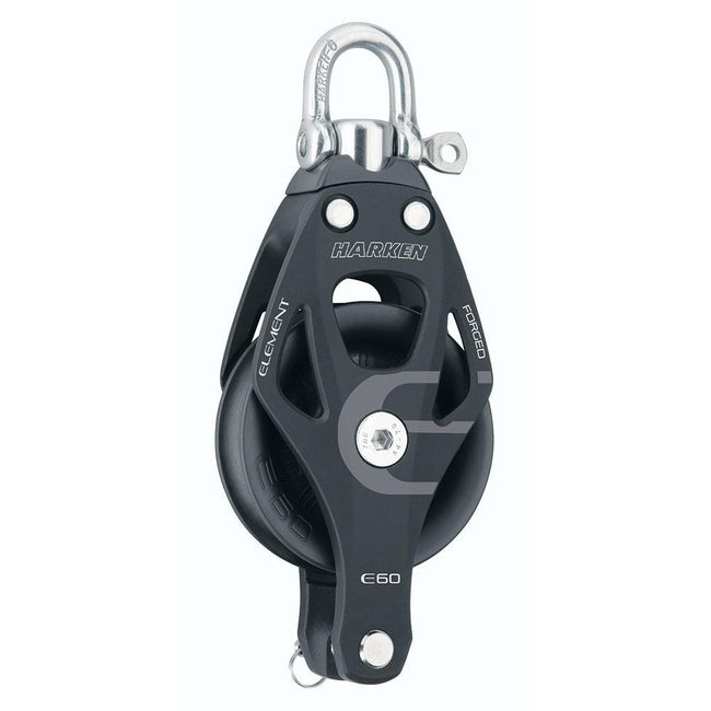 Harken 60mm Single Aluminum Element Block w/Swivel  Becket [6261] - Rough Seas Marine