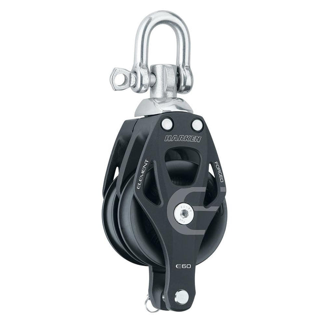 Harken 60mm Double Aluminum Element Block w/Swivel  Becket [6270] - Rough Seas Marine