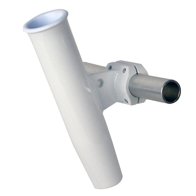 C. E. Smith Aluminum Horizontal Clamp-On Rod Holder 1-5/16" OD White - Powdercoat w/Sleeve [53711] - Rough Seas Marine