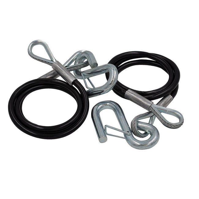 C.E. Smith Safety Cables - 3500lb Capacity - PVC Coated - Pair [16662A] - Rough Seas Marine