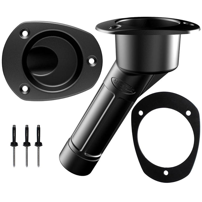 Mate Series Plastic Rod  Cup Holder 30 Closed w/Oval Top f/Kayaks - Black [P2030BK] - Rough Seas Marine