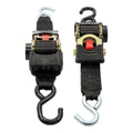 Camco Retractable Tie Down Straps - 2" Width 6 Dual Hooks [50031] - Rough Seas Marine