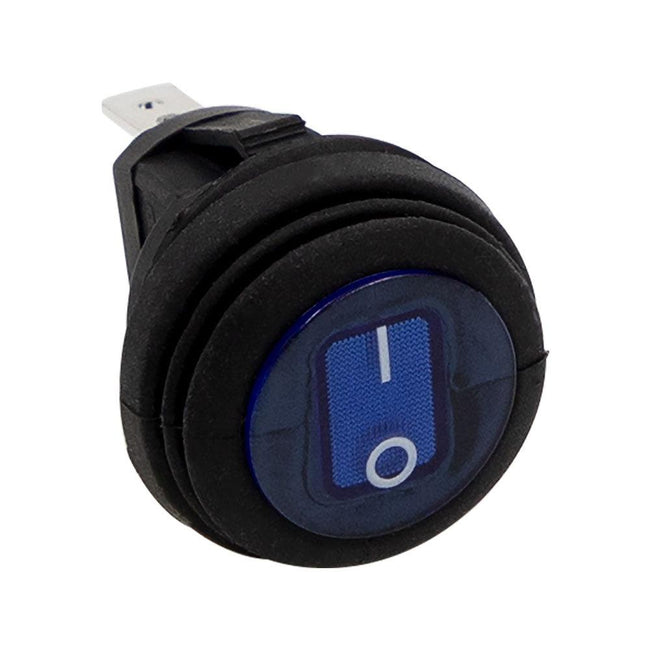 HEISE Rocker Switch - Illuminated Blue Round - 5-Pack [HE-BRS] - Rough Seas Marine