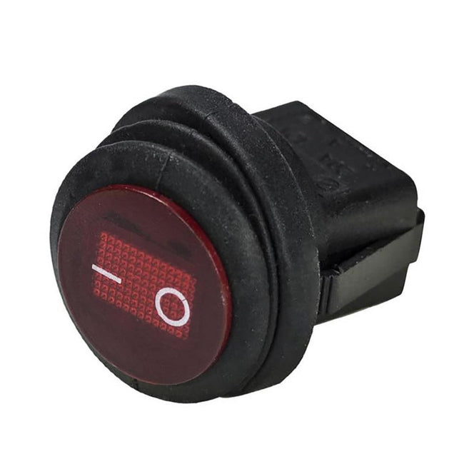 HEISE Rocker Switch - Illuminated Red Round - 5-Pack [HE-RRS] - Rough Seas Marine