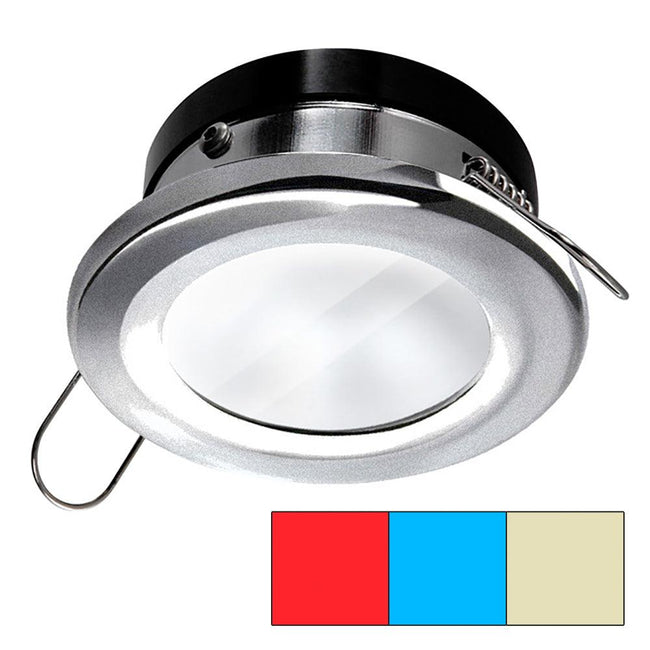 i2Systems Apeiron A1120 Spring Mount Light - Round - Red, Warm White  Blue - Brushed Nickel [A1120Z-41HCE] - Rough Seas Marine