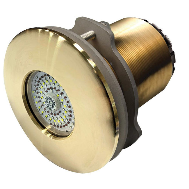 Lumitec SeaBlaze Typhoon Underwater Light - Bronze Thru-Hull - White/Blue - Flush Mount [101450] - Rough Seas Marine