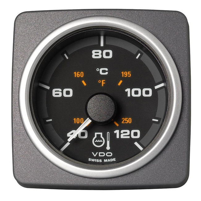 Veratron 52 MM (2-1/16") AcquaLink Coolant Temp Gauge 40 to120C - Black Dial  Bezel [A2C59501931] - Rough Seas Marine