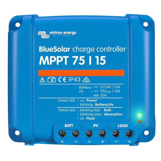 Victron BlueSolar MPPT Charge Controller - 75V - 15AMP - UL Approved [SCC010015050R] - Rough Seas Marine