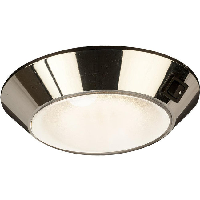 Sea-Dog Chrome Plastic LED Dome Light 4" Day/Night - Clear/Red Bulb [401755-1] - Rough Seas Marine