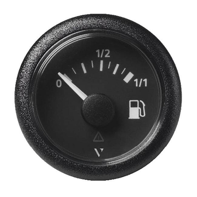 Veratron 52mm (2-1/16") ViewLine Fuel Tank Level Gauge - 0 to 1/1 - Black Dial  Round Bezel [A2C59514079] - Rough Seas Marine