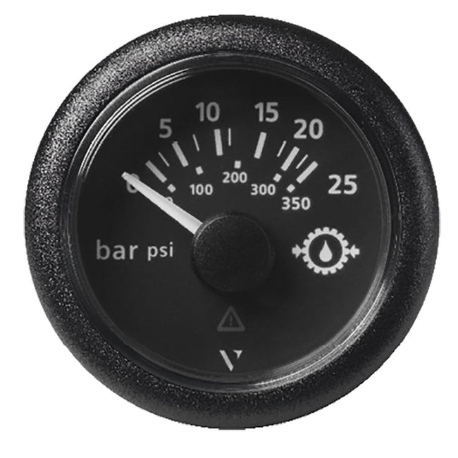 Veratron 52MM (2-1/16") ViewLine Transmission Oil Pressure 25 Bar/350 PSI - Black Dial  Round Bezel [A2C59514136] - Rough Seas Marine