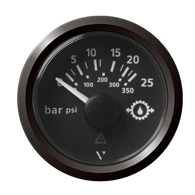 Veratron 52MM (2-1/16") ViewLine Transmission Oil Pressure 25 Bar/350 PSI - Black Dial  Triangular Bezel [A2C59514139] - Rough Seas Marine