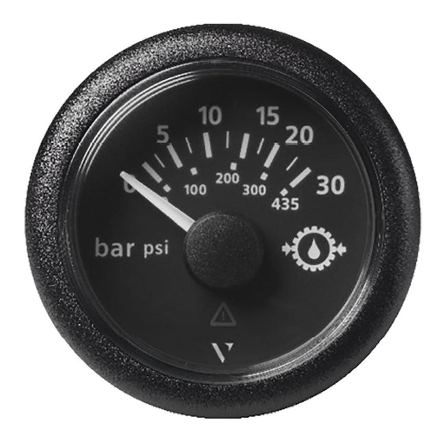 Veratron 52MM (2-1/16") ViewLine Transmission Oil Pressure 30 Bar/435 PSI - Black Dial  Round Bezel [A2C59514141] - Rough Seas Marine