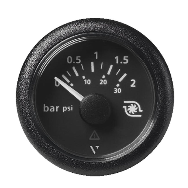 Veratron 52MM (2-1/16") ViewLine Boost Pressure Gauge 2 Bar/30 PSI - Black Dial  Round Bezel [A2C59514149] - Rough Seas Marine