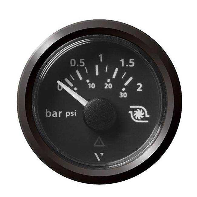 Veratron 52MM (2-1/16") ViewLine Boost Pressure Gauge 2 Bar/30 PSI - Black Dial  Triangular Bezel [A2C59514152] - Rough Seas Marine