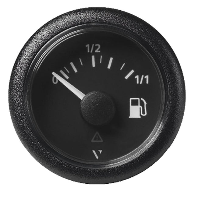 Veratron 52MM (2-1/16") ViewLine Fuel Level Gauge 0-1/1 - 3 to 180 OHM - Black Dial  Round Bezel [A2C59514082] - Rough Seas Marine