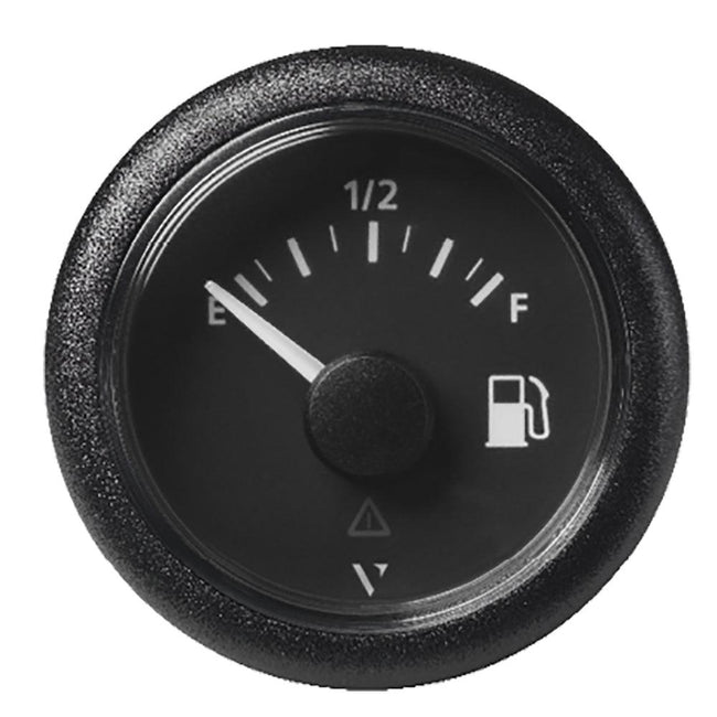 Veratron 52MM (2-1/16") ViewLine Fuel Level Gauge Empty/Full - 240-33.5 OHM - Black Dial  Round Bezel [A2C59514094] - Rough Seas Marine