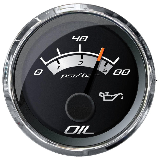 Faria Platinum 2" Oil Pressure Gauge - 80 PSI [22024] - Rough Seas Marine