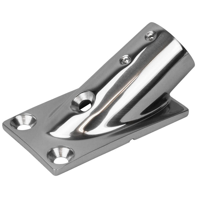Sea-Dog Rail Base Fitting Rectangular Base 30 316 Stainless Steel - 1-7/8" x 3-3/16" - 1" OD [281301-1] - Rough Seas Marine