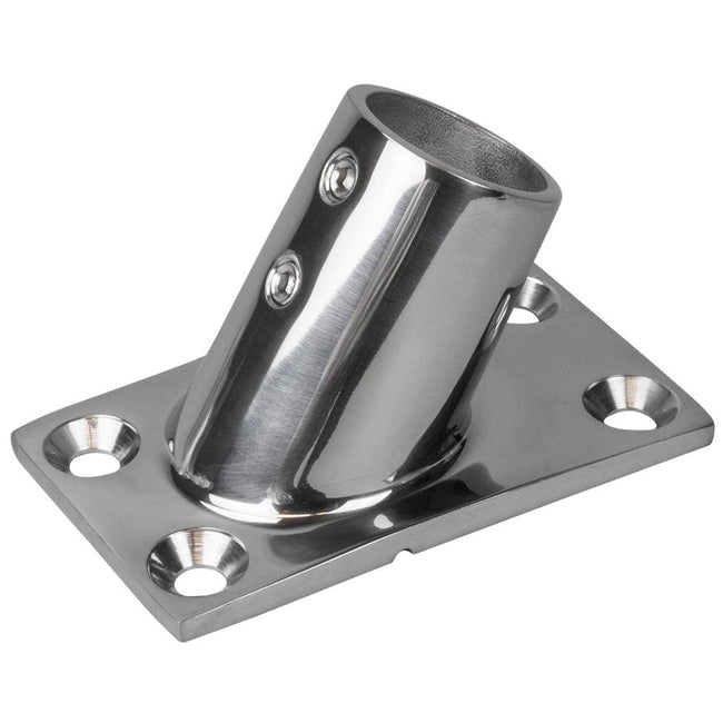 Sea-Dog Rail Base Fitting Rectangular Base 60 316 Stainless Steel - 1-7/8" x 3-1/4" - 1" OD [281601-1] - Rough Seas Marine