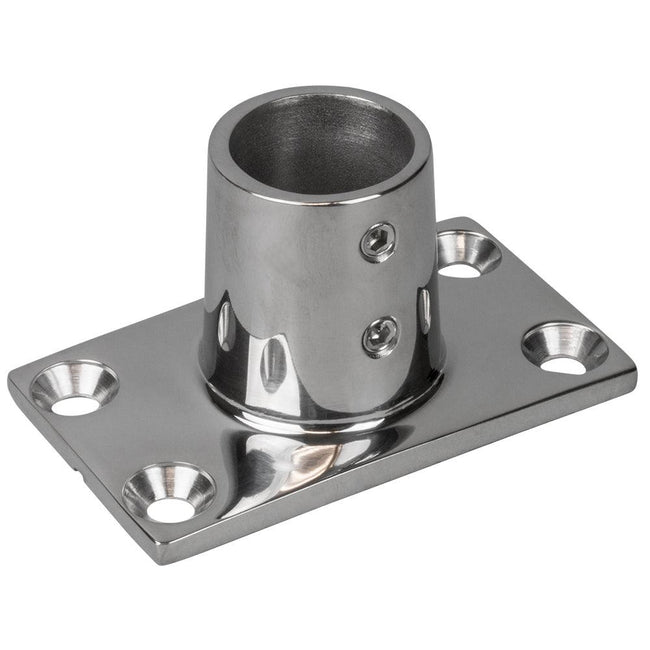 Sea-Dog Rail Base Fitting Rectangular Base 90 316 Stainless Steel - 1-7/8" x 3-3/16" - 1" OD [281901-1] - Rough Seas Marine