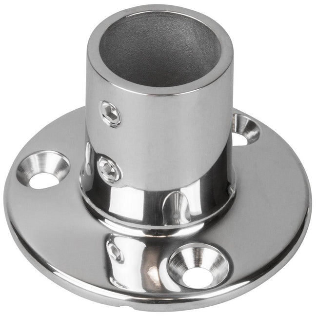 Sea-Dog Rail Base Fitting 2-3/4" Round Base 90 316 Stainless Steel - 1" OD [280901-1] - Rough Seas Marine