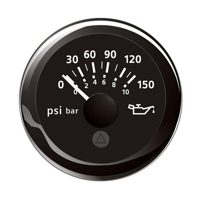 Veratron 52MM (2-1/16") ViewLine Oil Pressure Indicator 0 to 150 PSI - Black Dial  Round Bezel [A2C59514118] - Rough Seas Marine