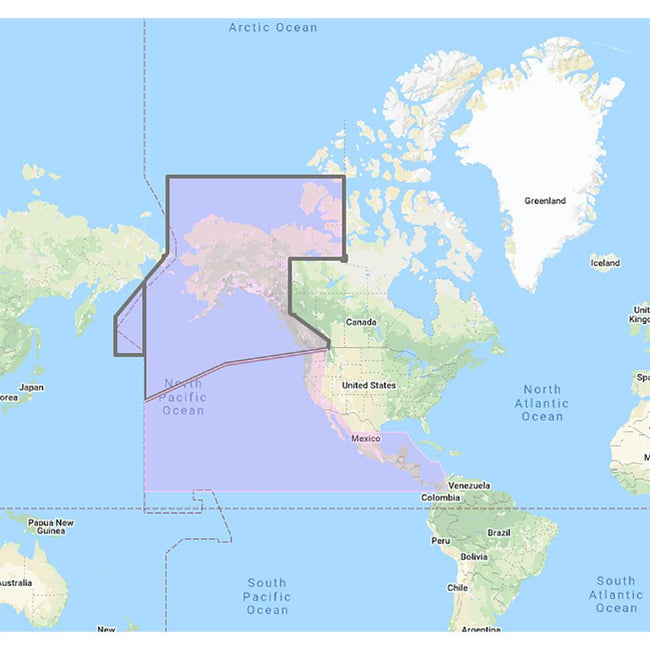Furuno US  Canada Pacific Coast, Hawaii, Alaska, Mexico to Panama - C-MAP Mega Wide Chart [MM3-VNA-035] - Rough Seas Marine