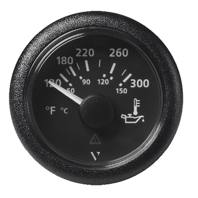 Veratron 52MM (2-1/16") ViewLine Oil Temperature Gauge 120-300F - Black Dial  Bezel [A2C59514165] - Rough Seas Marine