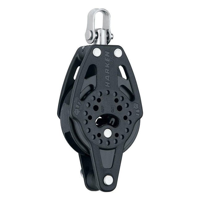 Harken 57mm Carbo Single Ratchet Block w/Swivel  Becket [2136] - Rough Seas Marine