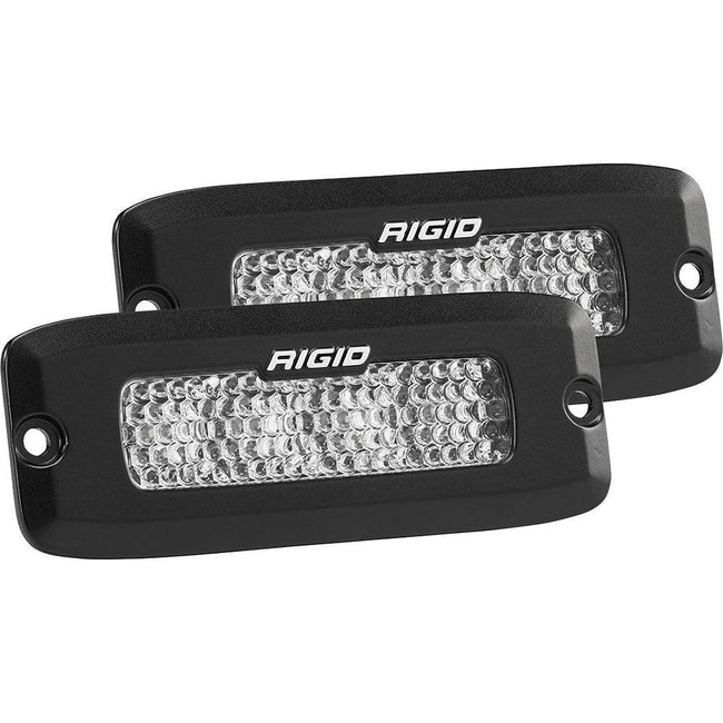 RIGID Industries SR-Q Series PRO Spot Diffused LED - Flush Mount - Pair - Black [925513BLK] - Rough Seas Marine