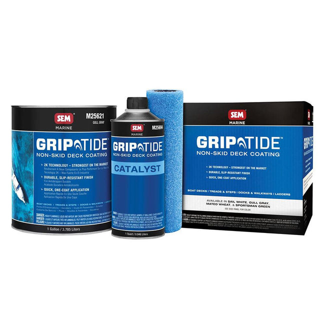 SEM GripTide Non-Skid Deck Coating Kit - Gull Gray [M25620] - Rough Seas Marine