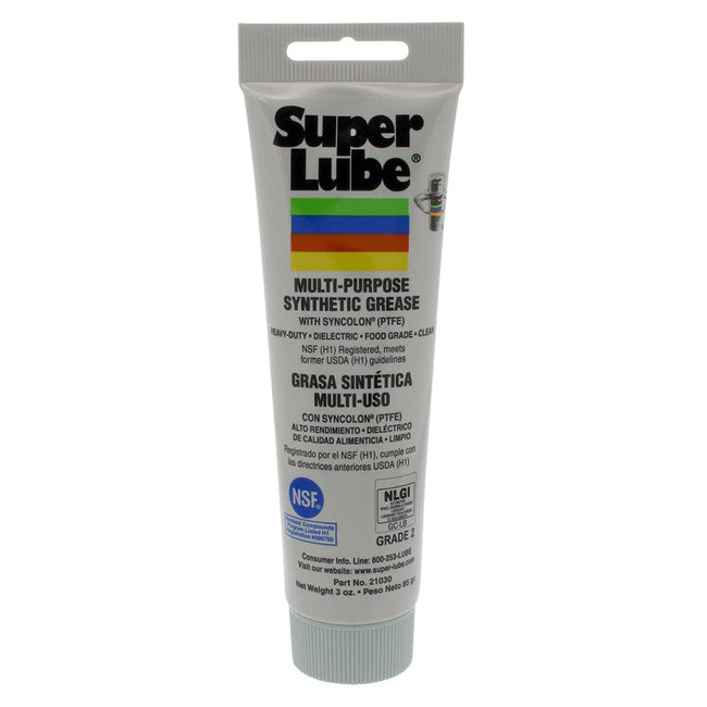 Super Lube Multi-Purpose Synthetic Grease w/Syncolon (PTFE) - 3oz Tube [21030] - Rough Seas Marine